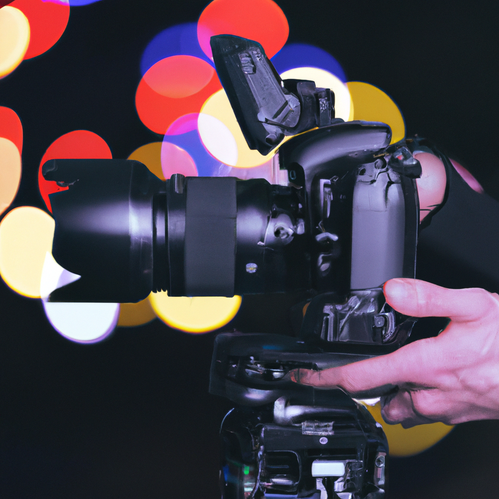 Equipo de videoperiodismo sobre fondo oscuro